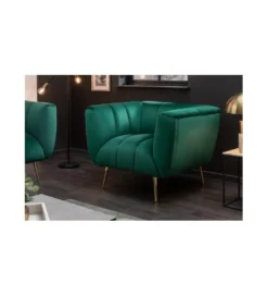 Fotel Scarlett szmaragdowo zielony*Invicta Interior Outlet