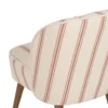 Fotel STRIMERS 73 cm biały w paski z terrakoty*Zona-Design New