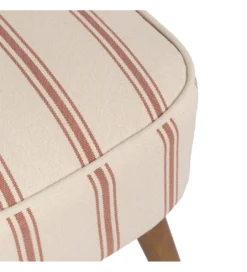 Fotel STRIMERS 73 cm biały w paski z terrakoty*Zona-Design New