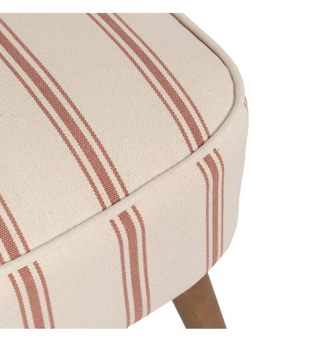 Fotel STRIMERS 73 cm biały w paski z terrakoty*Zona-Design New