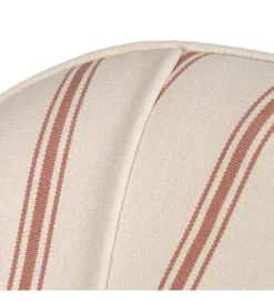 Fotel STRIMERS 73 cm biały w paski z terrakoty*Zona-Design New