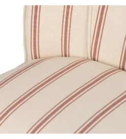 Fotel STRIMERS 73 cm biały w paski z terrakoty*Zona-Design New