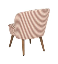 Fotel STRIMERS 73 cm terrakota w paski*Zona-Design Best