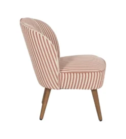 Fotel STRIMERS 73 cm terrakota w paski*Zona-Design Best