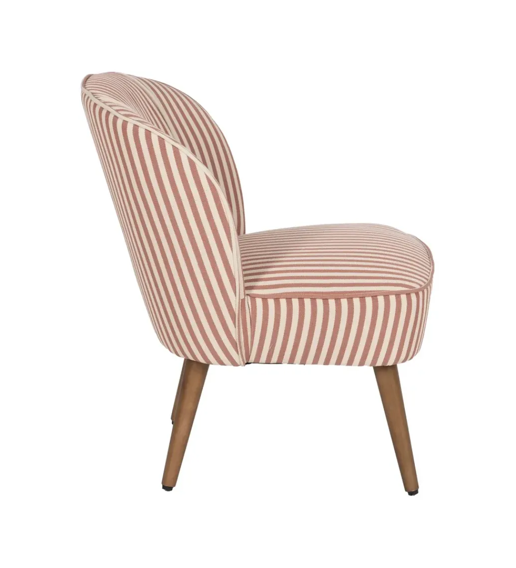Fotel STRIMERS 73 cm terrakota w paski*Zona-Design Best