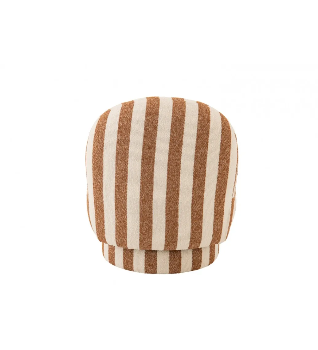 Fotel STRIPED 72 cm białokarmelowy*J-Line Sale