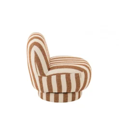 Fotel STRIPED 72 cm białokarmelowy*J-Line Sale