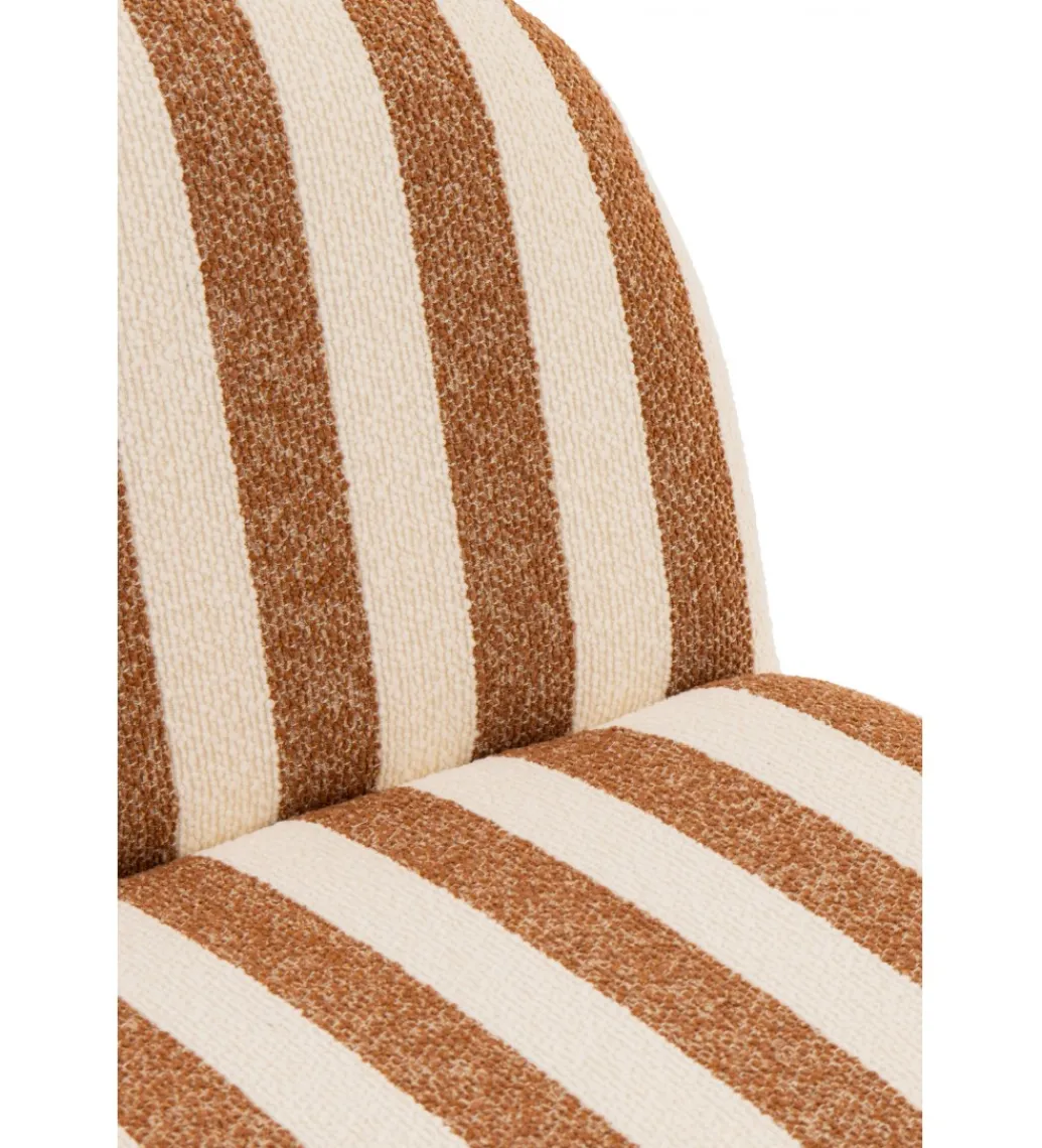 Fotel STRIPED 72 cm białokarmelowy*J-Line Sale