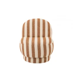 Fotel STRIPED 72 cm białokarmelowy*J-Line Sale