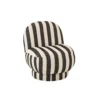 Fotel STRIPED 76 cm czarnobiały*J-Line New