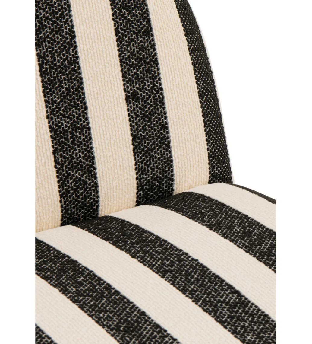 Fotel STRIPED 76 cm czarnobiały*J-Line New