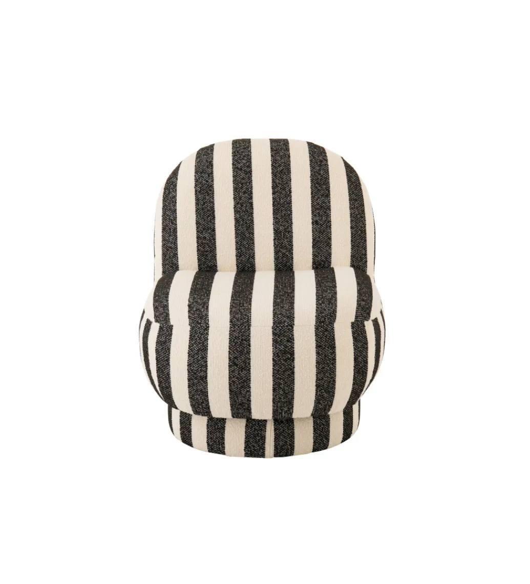Fotel STRIPED 76 cm czarnobiały*J-Line New
