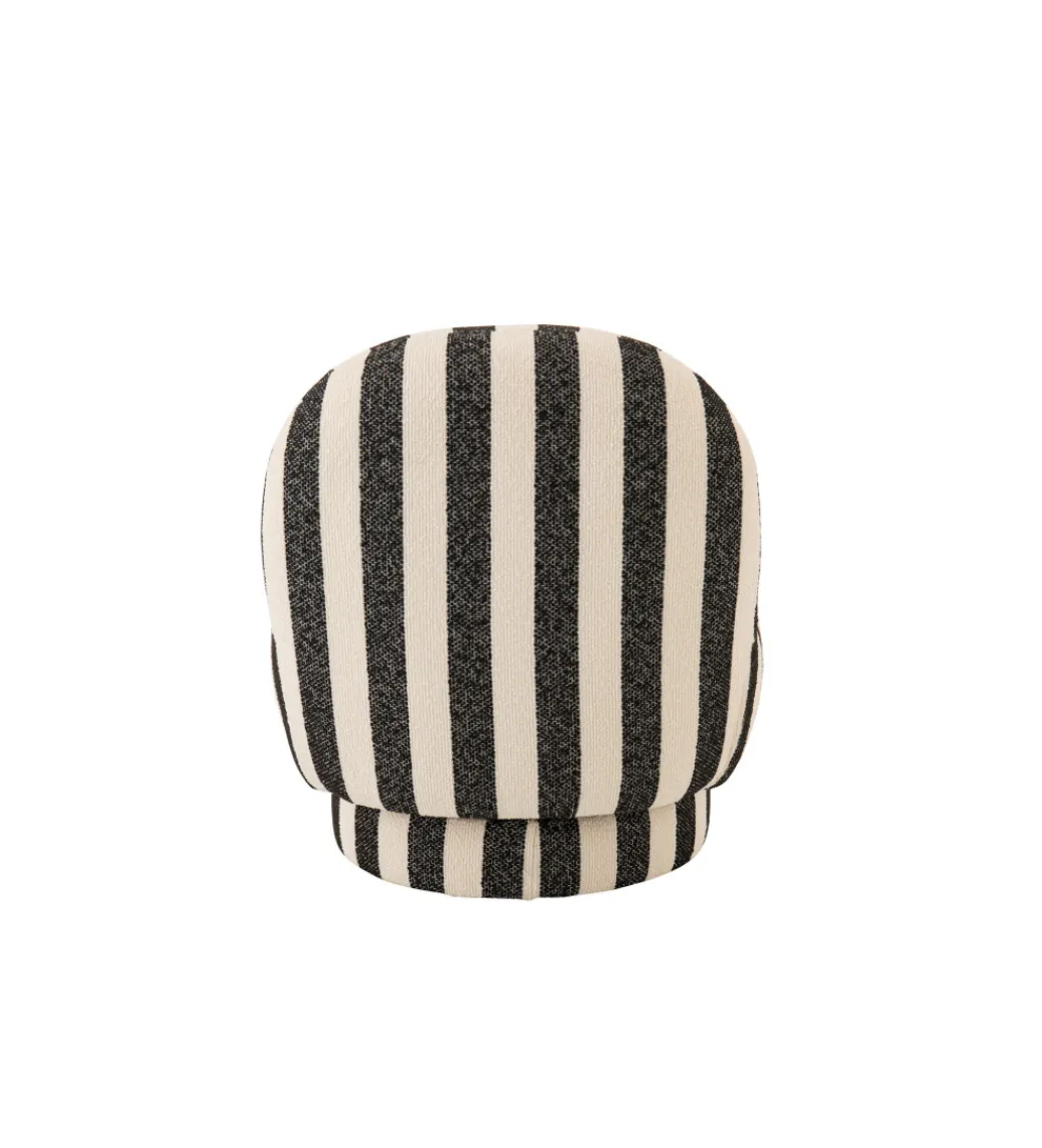 Fotel STRIPED 76 cm czarnobiały*J-Line New