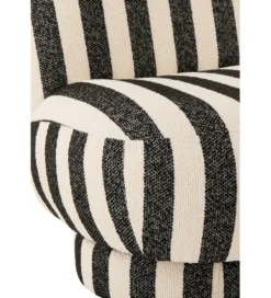 Fotel STRIPED 76 cm czarnobiały*J-Line New