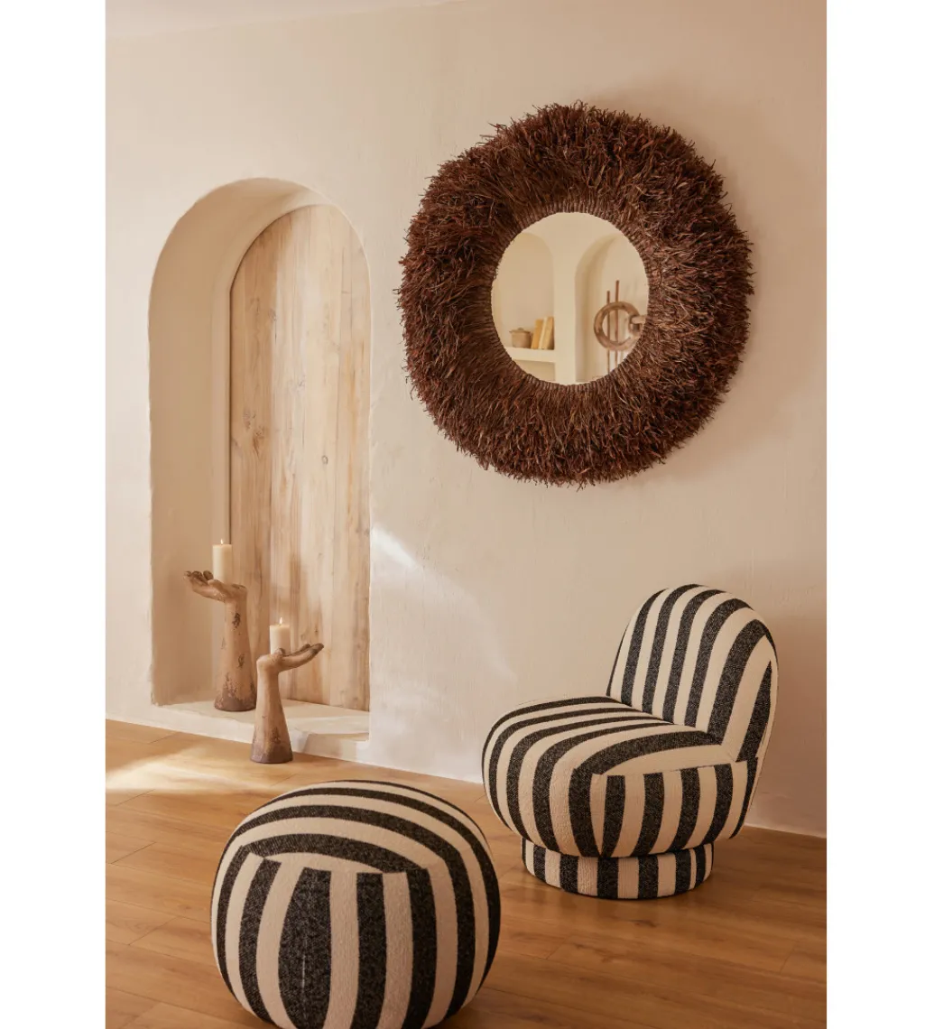 Fotel STRIPED 76 cm czarnobiały*J-Line New