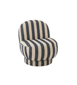 Fotel STRIPED 76 cm niebiesko biały*Zona-Design Hot