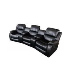 Fotel trzyosobowy DALLAS Hollywood 295 cm czarny*Invicta Interior Discount