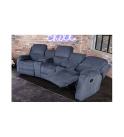 Fotel trzyosobowy DALLAS Hollywood 295 cm szary*Invicta Interior - przedsprzedaż Outlet