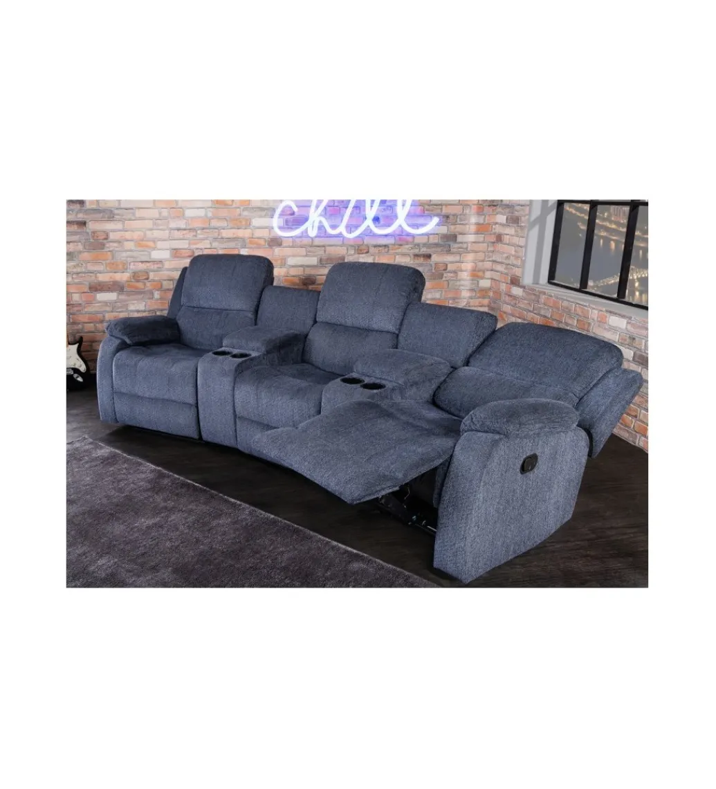 Fotel trzyosobowy DALLAS Hollywood 295 cm szary*Invicta Interior - przedsprzedaż Outlet