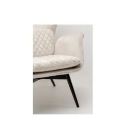 Fotel TUDOR 102 cm welwet kremowy*KARE Best