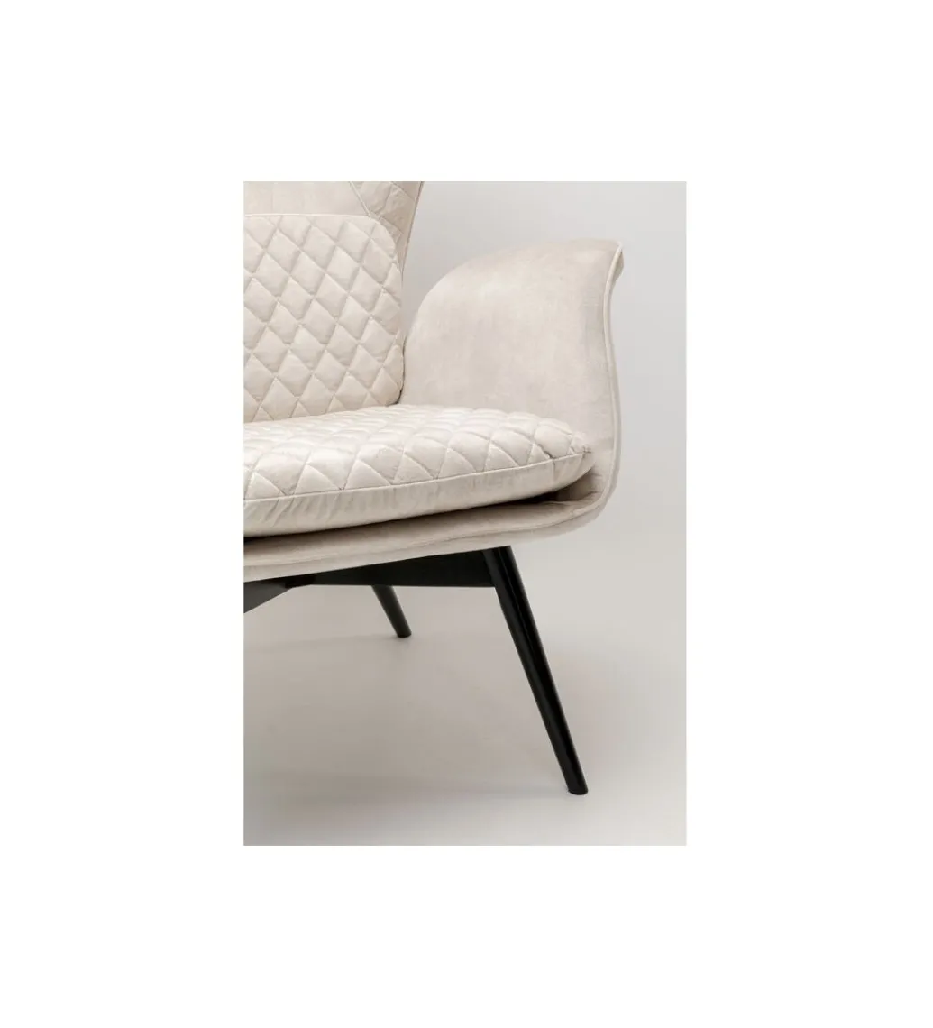 Fotel TUDOR 102 cm welwet kremowy*KARE Best