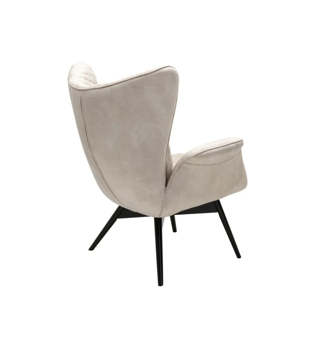Fotel TUDOR 102 cm welwet kremowy*KARE Best