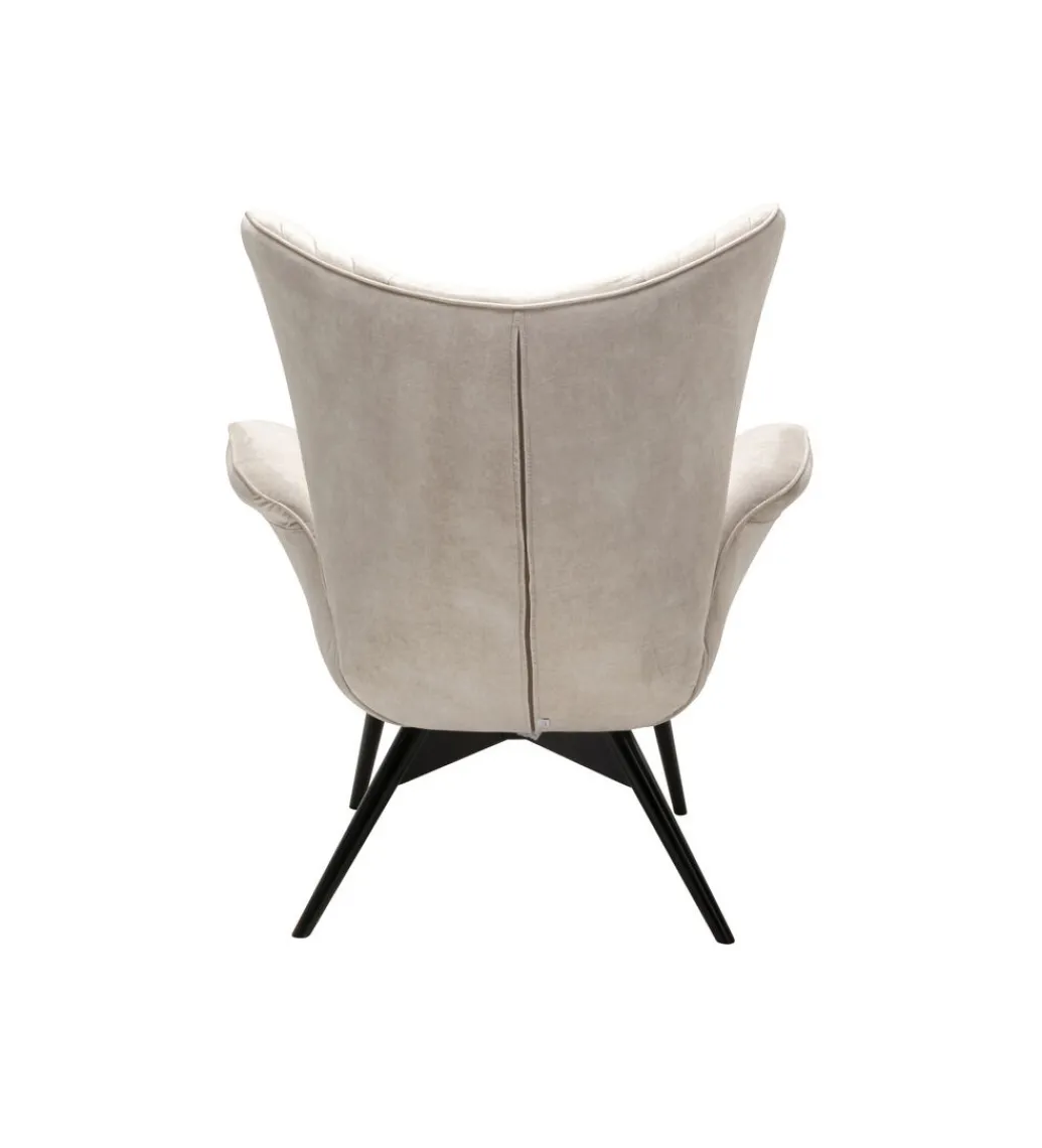 Fotel TUDOR 102 cm welwet kremowy*KARE Best