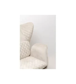 Fotel TUDOR 102 cm welwet kremowy*KARE Best