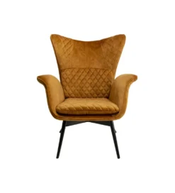 Fotel TUDOR VELVET 102 cm welur złotobrązowy*KARE