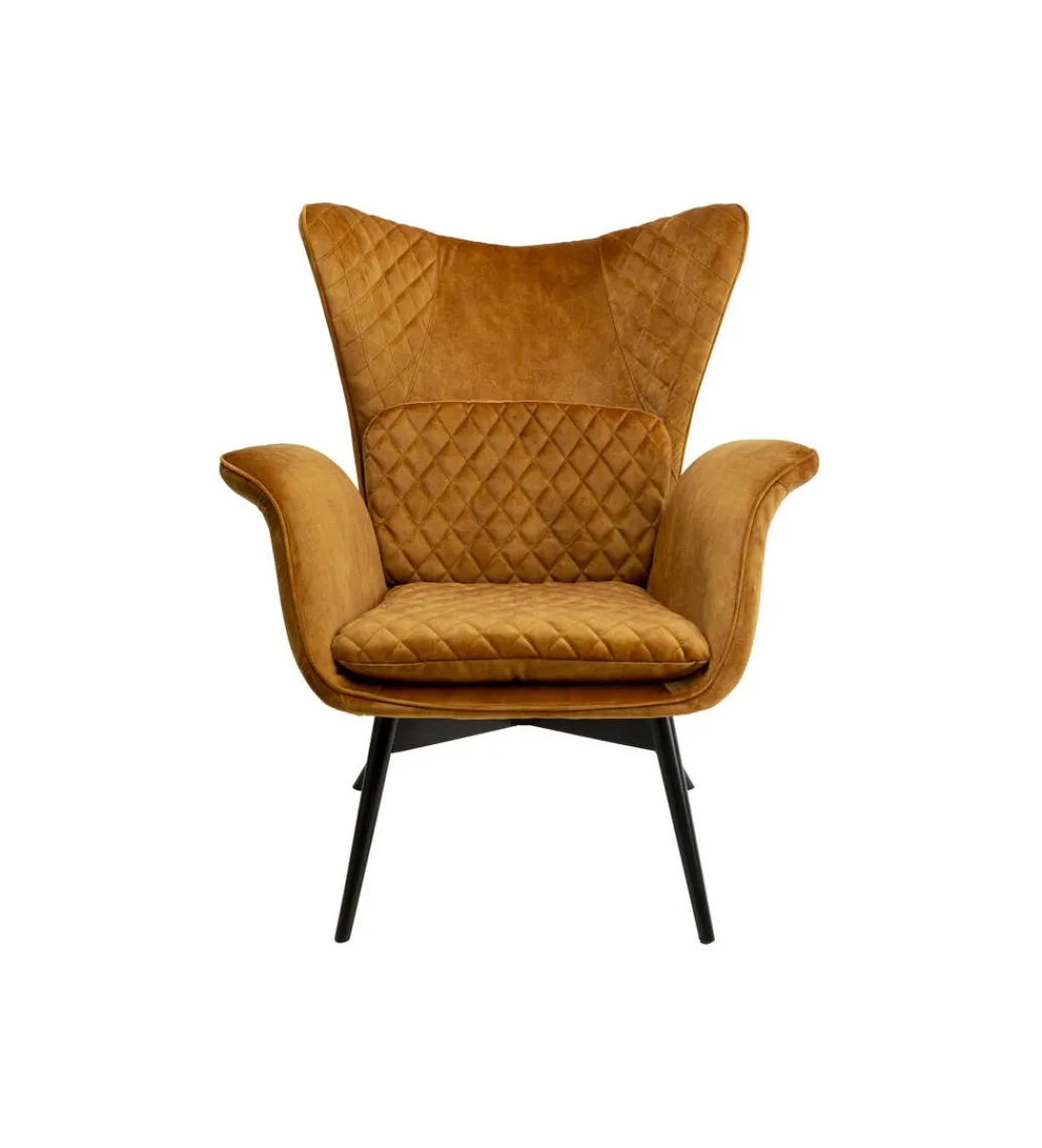 Fotel TUDOR VELVET 102 cm welur złotobrązowy*KARE