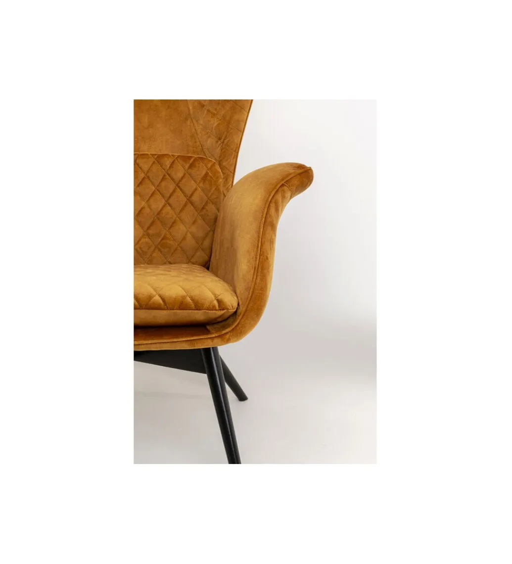 Fotel TUDOR VELVET 102 cm welur złotobrązowy*KARE
