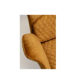 Fotel TUDOR VELVET 102 cm welur złotobrązowy*KARE