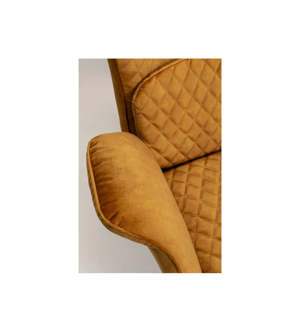 Fotel TUDOR VELVET 102 cm welur złotobrązowy*KARE