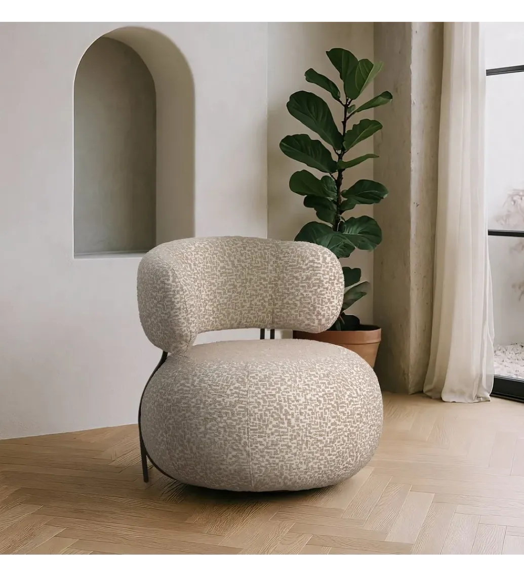 Fotel URATA 75 cm beige*DENZO Outlet
