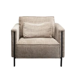 Fotel VICTOR 83 cm chenille beżowy*KARE Discount