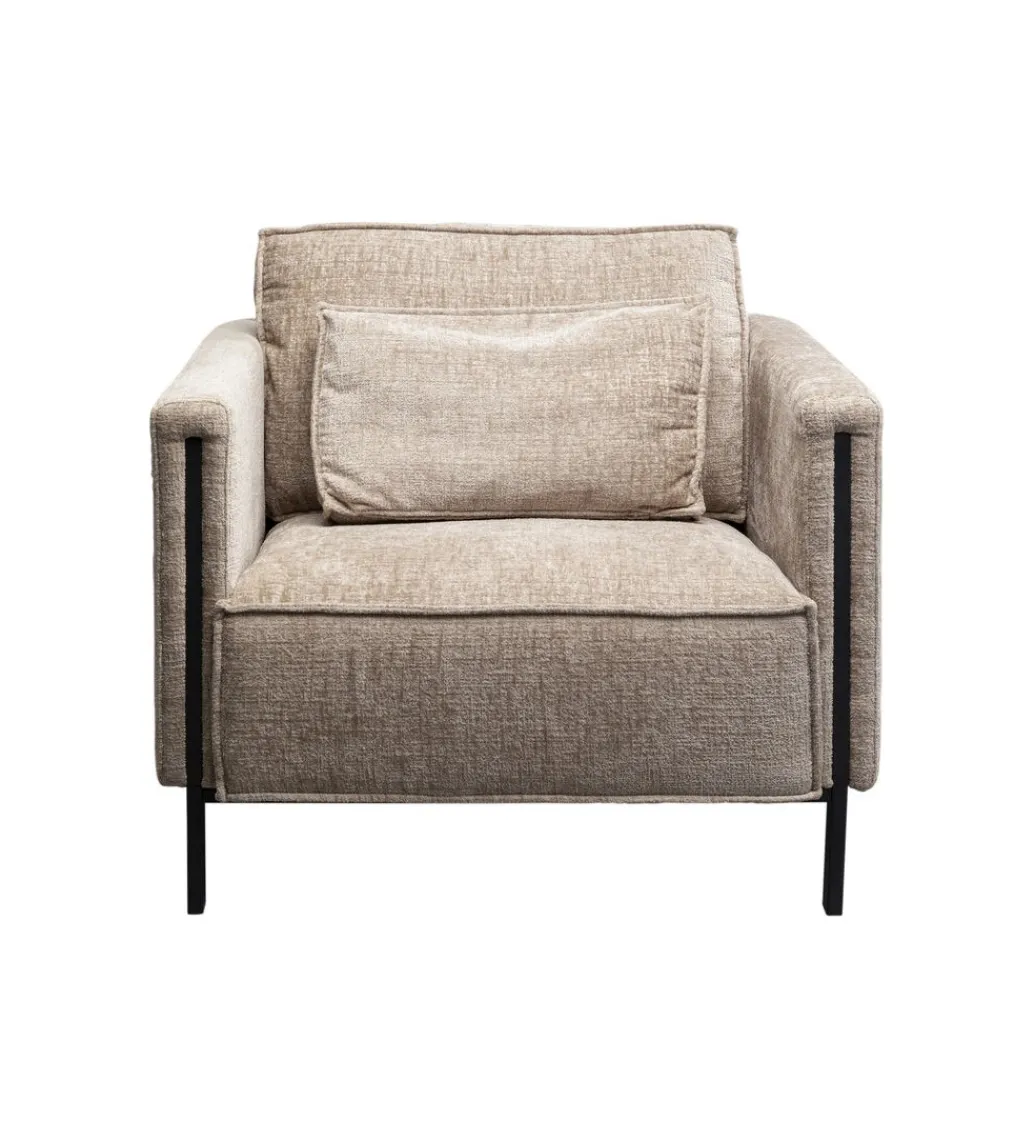 Fotel VICTOR 83 cm chenille beżowy*KARE Discount