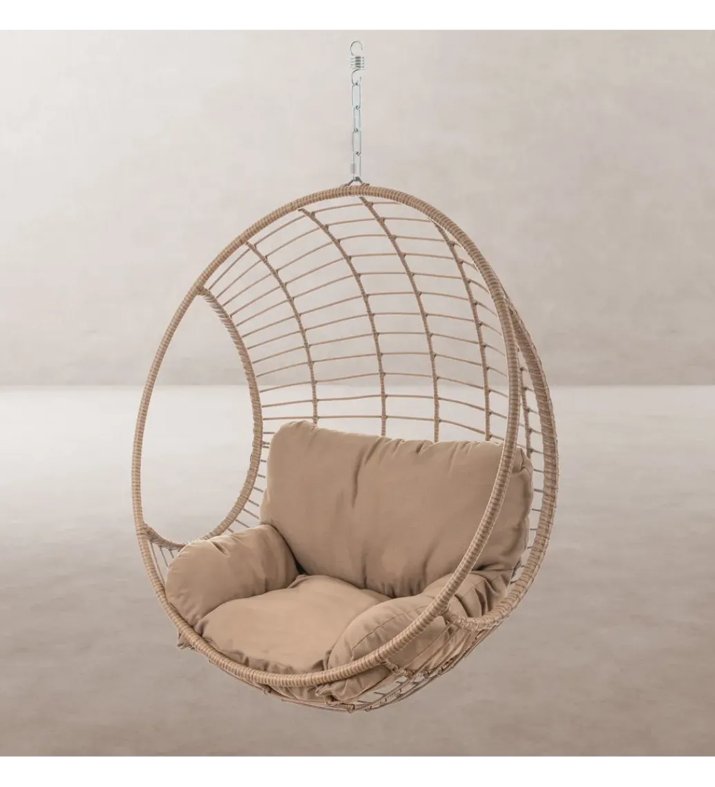 Fotel wiszący ARIKI 105 cm rattan beżowy*Zona-Design Discount