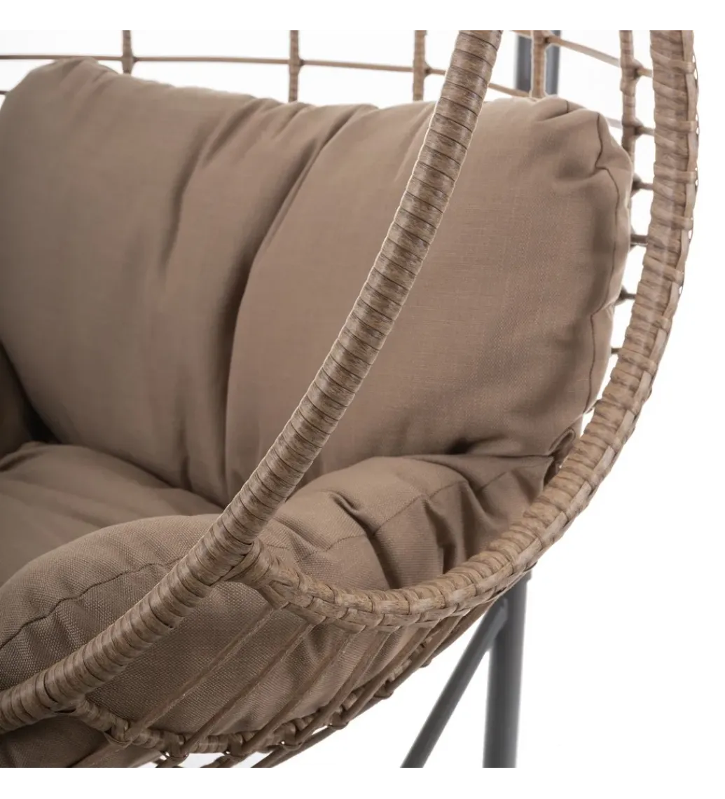Fotel wiszący ARIKI 105 cm rattan beżowy*Zona-Design Discount