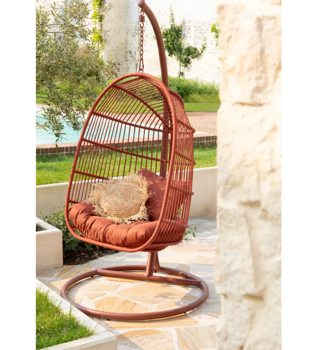 Fotel wiszący EGGA 195 cm czerwony*J-Line New