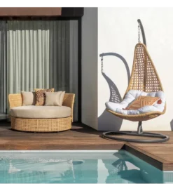 Fotel wiszący POLE NIVA 192 cm rattan*Zona-Design Sale