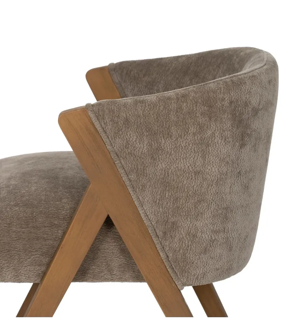 Fotel z drewna brzozowego MIZU Ciemno szare*Zona-Design