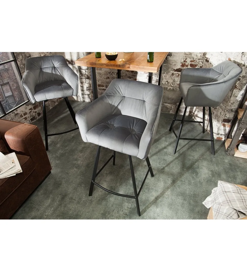 Hoker Loft srebrno szary*Invicta Interior New