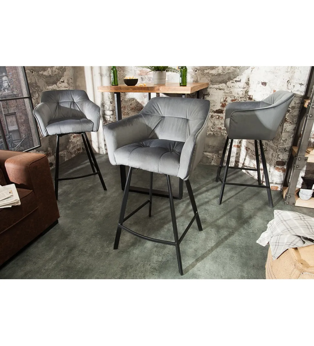 Hoker Loft srebrno szary*Invicta Interior New