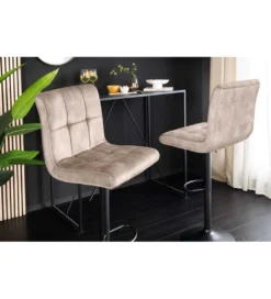 Hoker MODENA od 92 cm do 115 cm 360 stopni obrotu welwet champagne beżowy*Invicta Interior - przedsprzedaż Discount