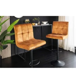 Hoker MODENA od 92 cm do 115 cm 360 stopni obrotu welwet musztardowy*Invicta Interior - przedsprzedaż New