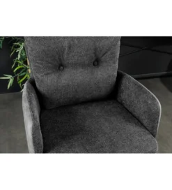 Hoker obrotowy BIG GEORGE welwet antracytowy*Invicta Interior Outlet