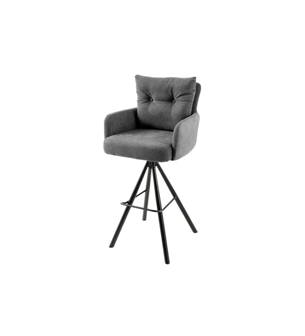 Hoker obrotowy BIG GEORGE welwet antracytowy*Invicta Interior Outlet