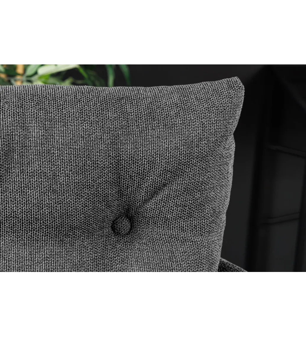 Hoker obrotowy BIG GEORGE welwet antracytowy*Invicta Interior Outlet