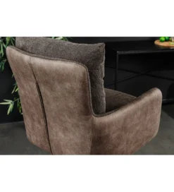 Hoker obrotowy BIG GEORGE welwet taupe*Invicta Interior Best