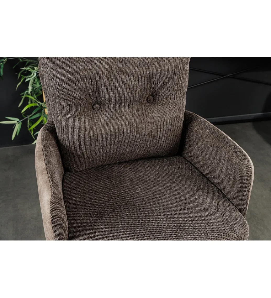 Hoker obrotowy BIG GEORGE welwet taupe*Invicta Interior Best